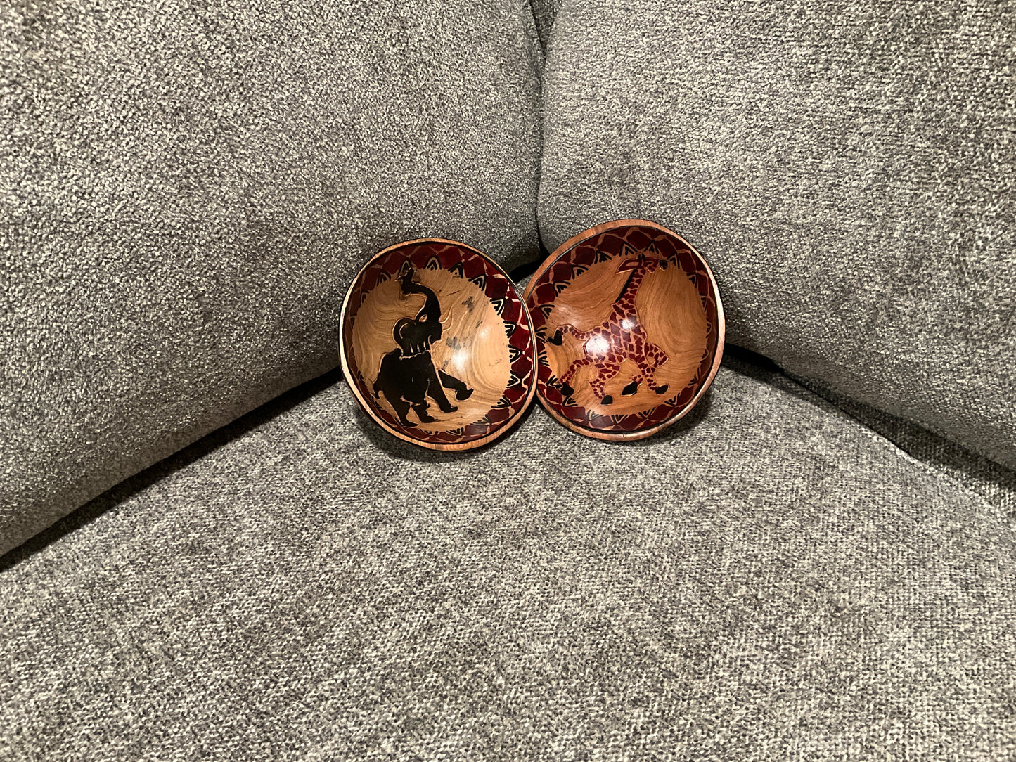 Painted Wooden Bowl